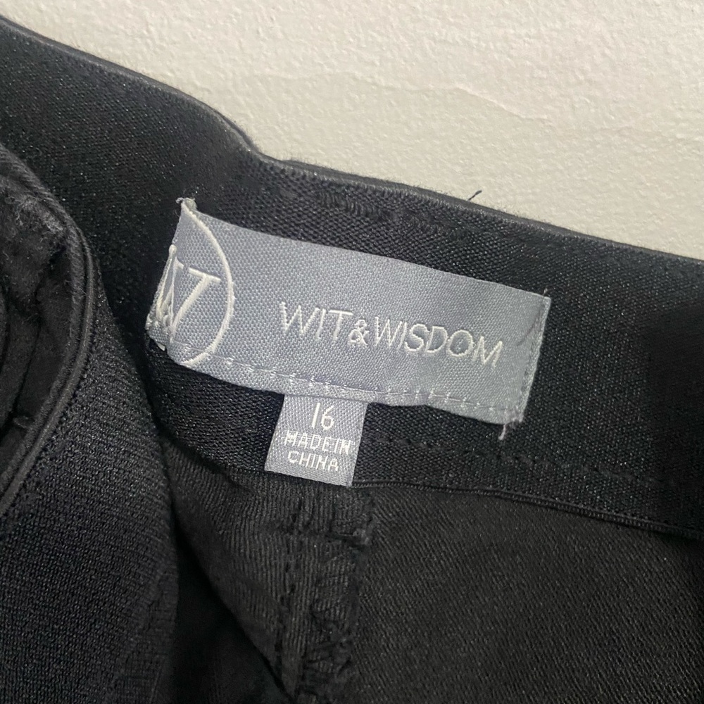 Size 16 black pants.  Wit and Wisdom.  Brand new. Skinny fit.